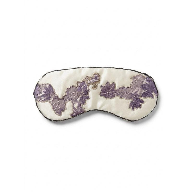 Beaded Lace Silk-Satin Eye Mask