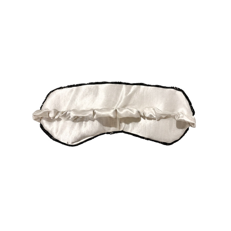 Beaded Lace Silk-Satin Eye Mask