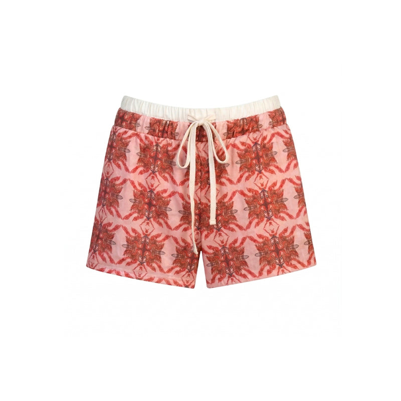 The Rosette Dream Satin Lounge Shorts