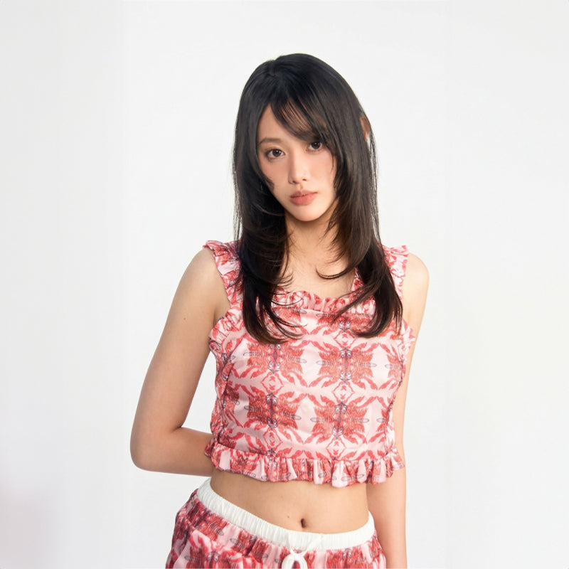 Rosette Dream Crossover Crop Top