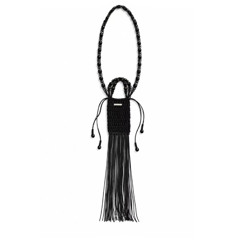 Amber Knot Braided Cowhide Macramé Bag