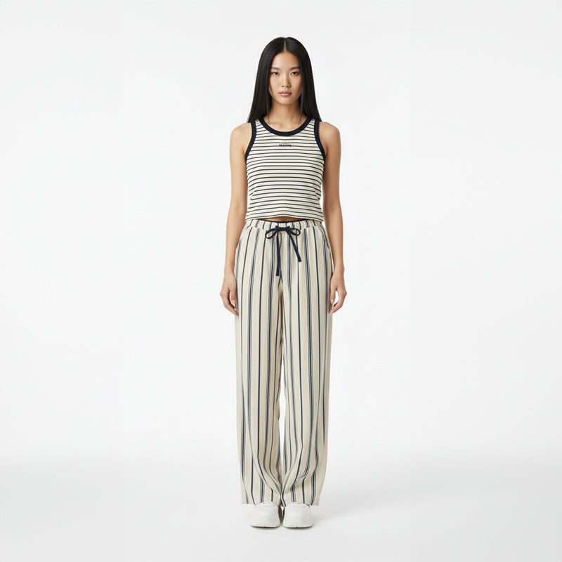 Breton Stripe Ribbed Tank Top